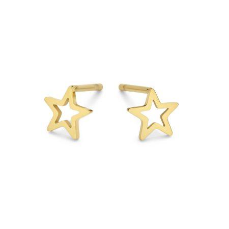 Open Star Stud Earrings