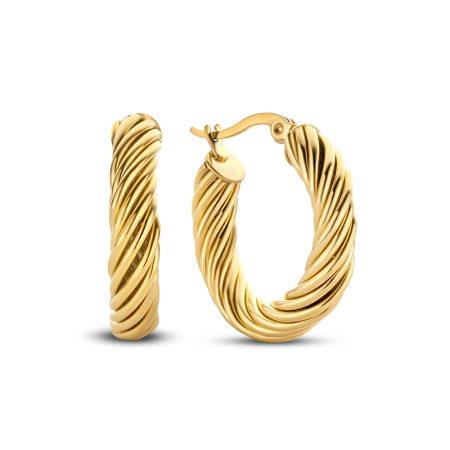 Twisted Thick Hoop Earrings